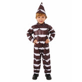 Wonka Kids Children Chocolate Magic Cosplay Costume Cute Brown Jumpsuit Outfits Halloween Carnival Suit